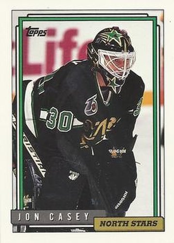 #379 Jon Casey - Minnesota North Stars - 1992-93 Topps Hockey