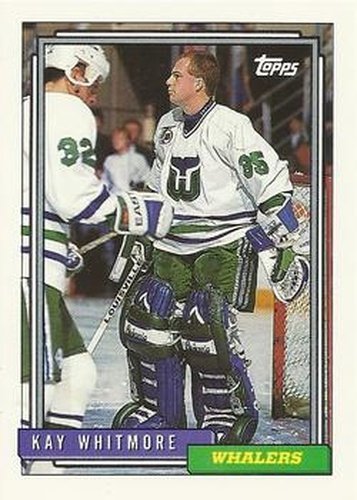 #381 Kay Whitmore - Hartford Whalers - 1992-93 Topps Hockey