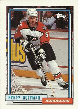 #387 Kerry Huffman - Quebec Nordiques - 1992-93 Topps Hockey
