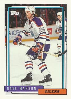 #389 Dave Manson - Edmonton Oilers - 1992-93 Topps Hockey