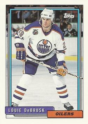 #392 Louie DeBrusk - Edmonton Oilers - 1992-93 Topps Hockey