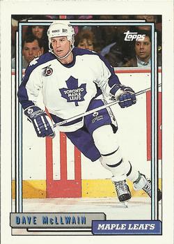 #393 Dave McLlwain - Toronto Maple Leafs - 1992-93 Topps Hockey