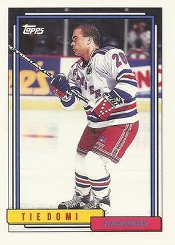 #395 Tie Domi - New York Rangers - 1992-93 Topps Hockey