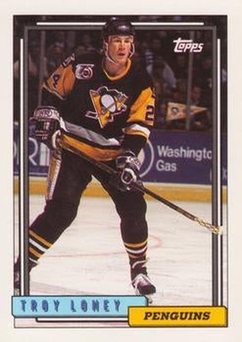 #397 Troy Loney - Pittsburgh Penguins - 1992-93 Topps Hockey