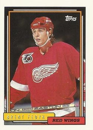 #401 Brent Fedyk - Detroit Red Wings - 1992-93 Topps Hockey