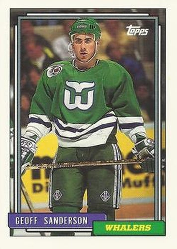 #402 Geoff Sanderson - Hartford Whalers - 1992-93 Topps Hockey