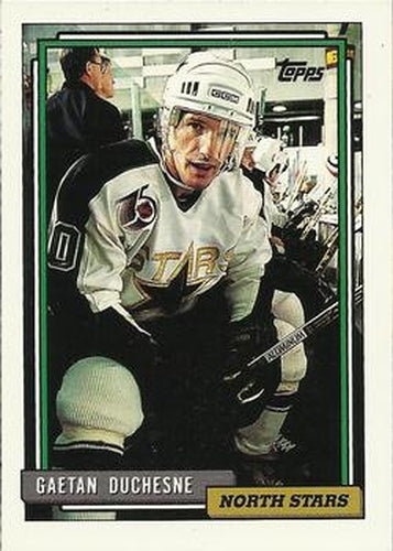 #406 Gaetan Duchesne - Minnesota North Stars - 1992-93 Topps Hockey