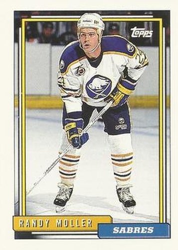 #407 Randy Moller - Buffalo Sabres - 1992-93 Topps Hockey