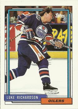 #409 Luke Richardson - Edmonton Oilers - 1992-93 Topps Hockey