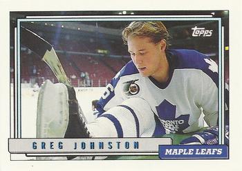 #413 Greg Johnston - Toronto Maple Leafs - 1992-93 Topps Hockey