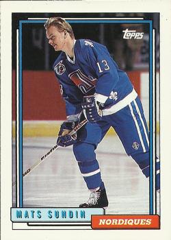 #415 Mats Sundin - Quebec Nordiques - 1992-93 Topps Hockey