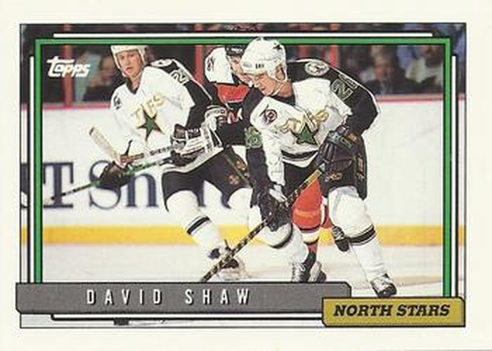 #420 David Shaw - Minnesota North Stars - 1992-93 Topps Hockey