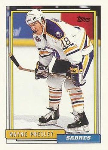 #424 Wayne Presley - Buffalo Sabres - 1992-93 Topps Hockey
