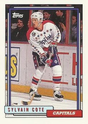 #428 Sylvain Cote - Washington Capitals - 1992-93 Topps Hockey
