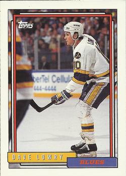 #42 Dave Lowry - St. Louis Blues - 1992-93 Topps Hockey