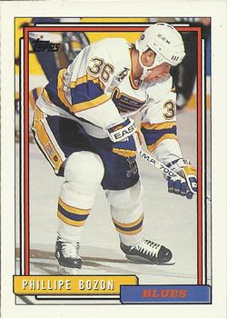 #433 Philippe Bozon - St. Louis Blues - 1992-93 Topps Hockey