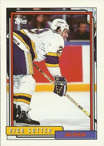 #434 Rich Sutter - St. Louis Blues - 1992-93 Topps Hockey