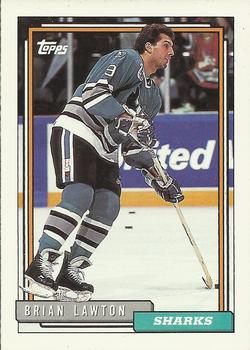 #435 Brian Lawton - San Jose Sharks - 1992-93 Topps Hockey