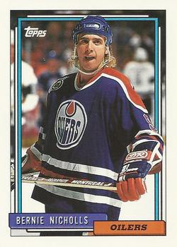 #438 Bernie Nicholls - Edmonton Oilers - 1992-93 Topps Hockey