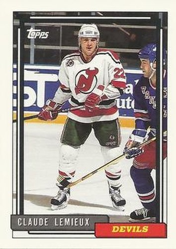 #43 Claude Lemieux - New Jersey Devils - 1992-93 Topps Hockey