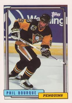 #442 Phil Bourque - Pittsburgh Penguins - 1992-93 Topps Hockey