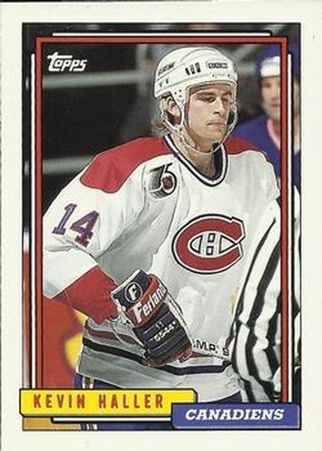 #445 Kevin Haller - Montreal Canadiens - 1992-93 Topps Hockey
