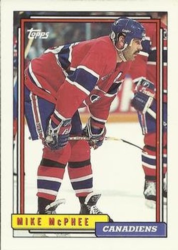 #45 Mike McPhee - Montreal Canadiens - 1992-93 Topps Hockey