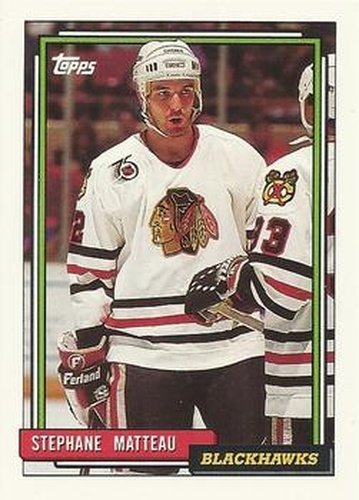 #463 Stephane Matteau - Chicago Blackhawks - 1992-93 Topps Hockey