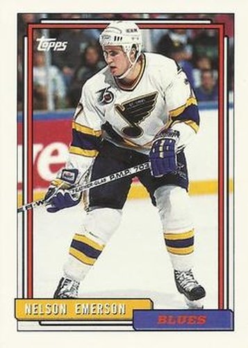 #480 Nelson Emerson - St. Louis Blues - 1992-93 Topps Hockey