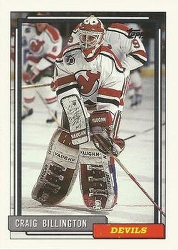 #48 Craig Billington - New Jersey Devils - 1992-93 Topps Hockey