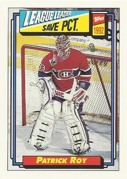 #491 Patrick Roy - Montreal Canadiens - 1992-93 Topps Hockey