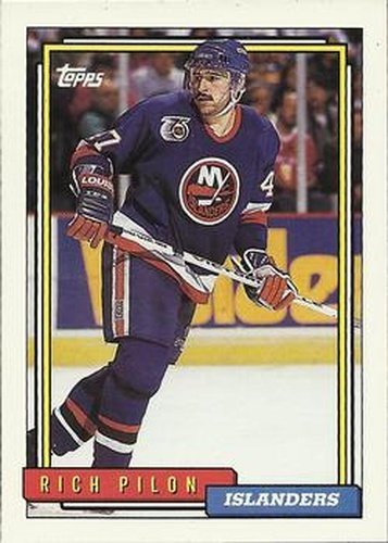 #492 Rich Pilon - New York Islanders - 1992-93 Topps Hockey
