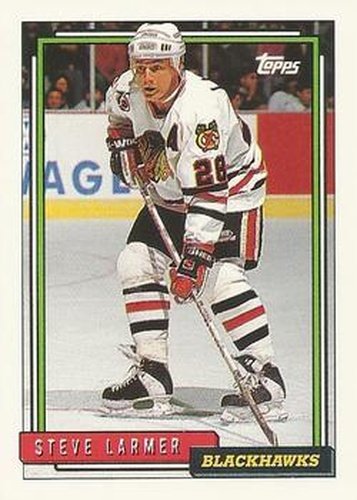 #497 Steve Larmer - Chicago Blackhawks - 1992-93 Topps Hockey