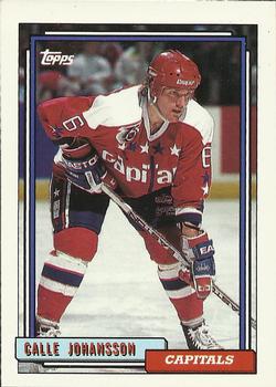 #498 Calle Johansson - Washington Capitals - 1992-93 Topps Hockey