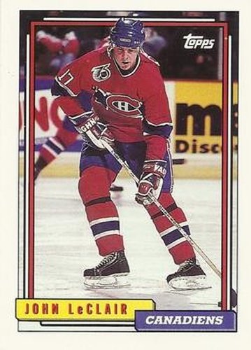 #500 John LeClair - Montreal Canadiens - 1992-93 Topps Hockey