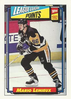 #504 Mario Lemieux - Pittsburgh Penguins - 1992-93 Topps Hockey