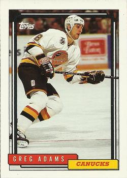 #507 Greg Adams - Vancouver Canucks - 1992-93 Topps Hockey