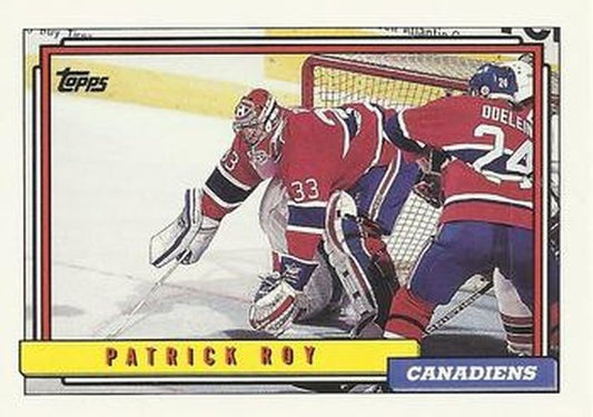 #508 Patrick Roy - Montreal Canadiens - 1992-93 Topps Hockey