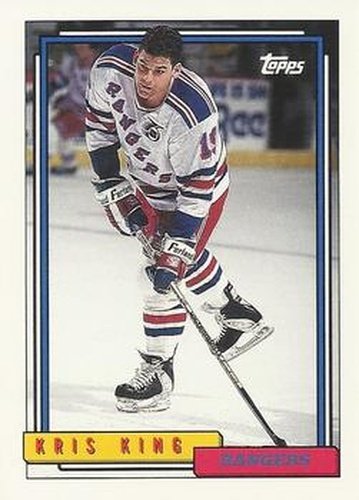 #509 Kris King - New York Rangers - 1992-93 Topps Hockey