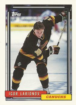 #512 Igor Larionov - Vancouver Canucks - 1992-93 Topps Hockey
