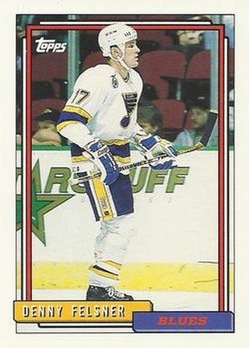#514 Denny Felsner - St. Louis Blues - 1992-93 Topps Hockey