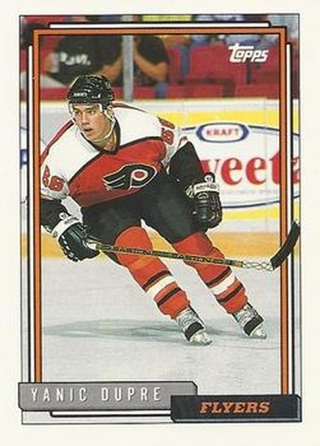 #515 Yanick Dupre - Philadelphia Flyers - 1992-93 Topps Hockey
