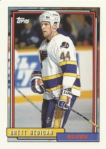 #517 Bret Hedican - St. Louis Blues - 1992-93 Topps Hockey