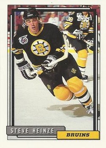 #519 Steve Heinze - Boston Bruins - 1992-93 Topps Hockey