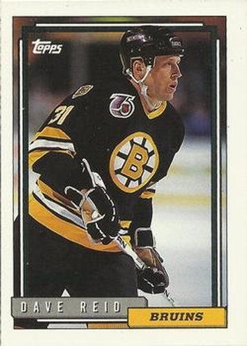 #521 Dave Reid - Boston Bruins - 1992-93 Topps Hockey