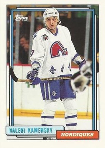 #53 Valeri Kamensky - Quebec Nordiques - 1992-93 Topps Hockey