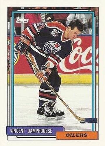 #55 Vincent Damphousse - Edmonton Oilers - 1992-93 Topps Hockey