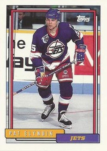 #56 Pat Elynuik - Winnipeg Jets - 1992-93 Topps Hockey