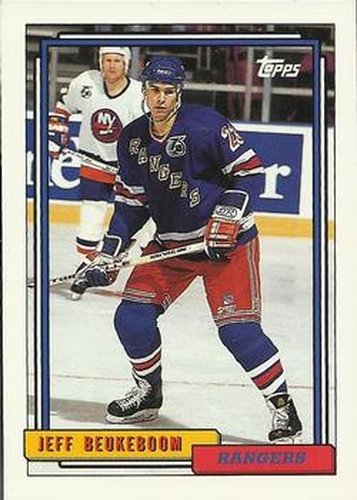 #57 Jeff Beukeboom - New York Rangers - 1992-93 Topps Hockey