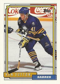 #59 Ken Sutton - Buffalo Sabres - 1992-93 Topps Hockey